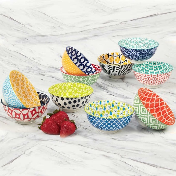 Certified International Corporation Chelsea Bowl Set 10-Piece Stoneware Ceramic - Picture 3 of 8